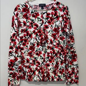 Lands' End Women's Floral Long Sleeve Top